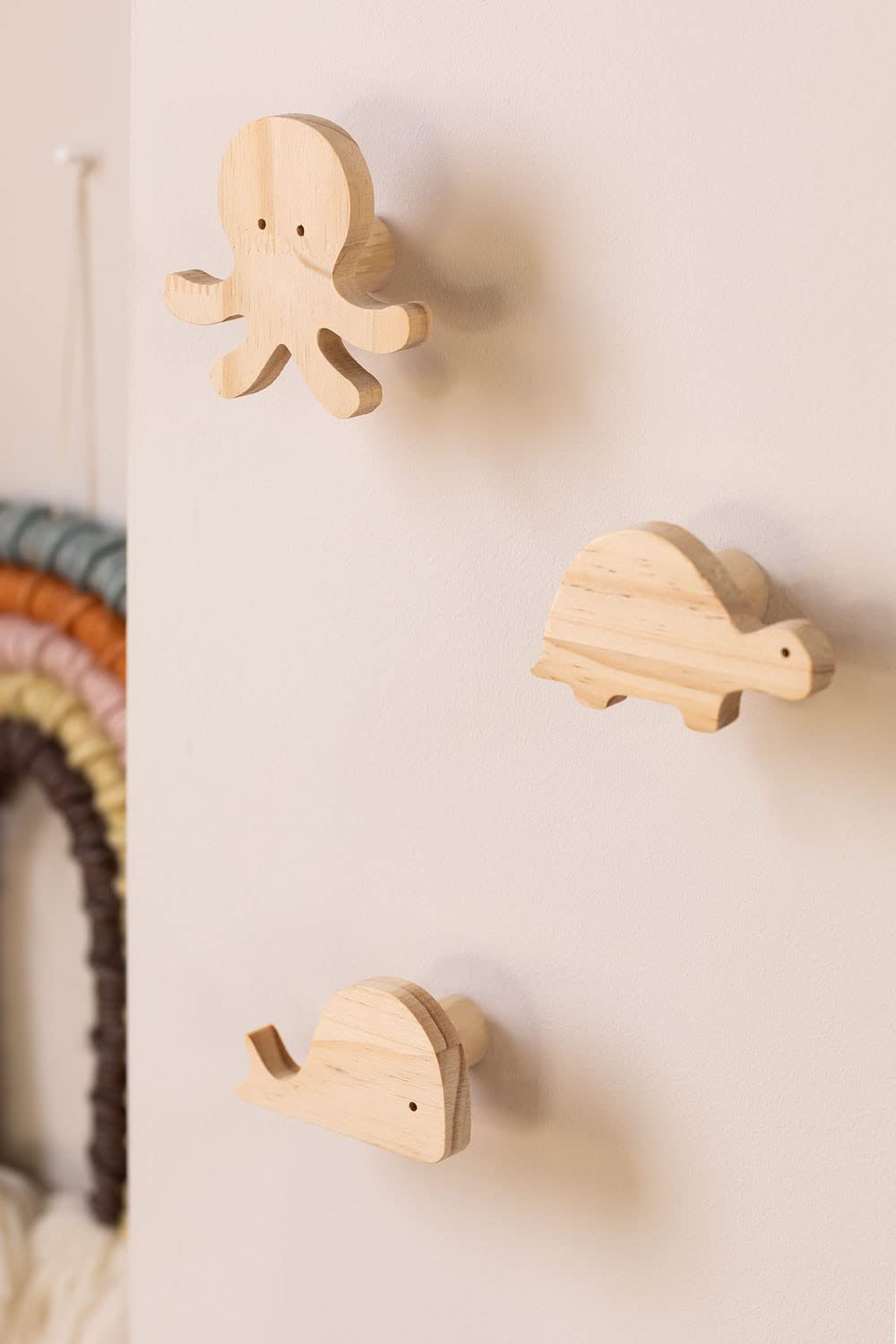 Sklum Pol Kids appendiabiti da parete in legno di pino