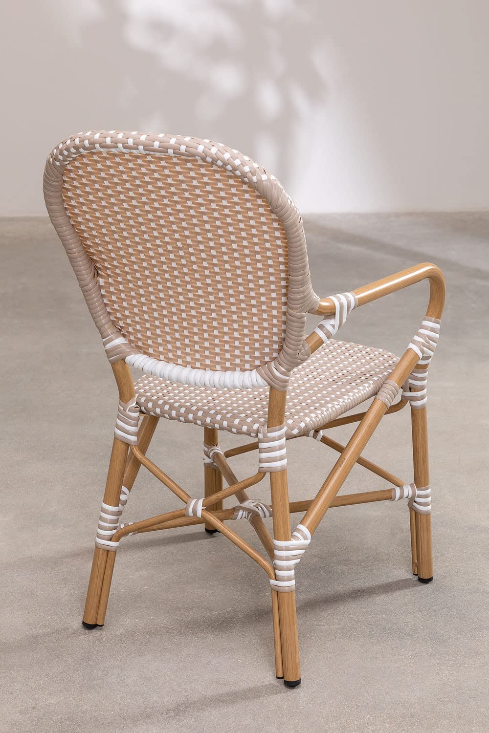 Sklum Alisa Bistro sedia rattan grigio talpa