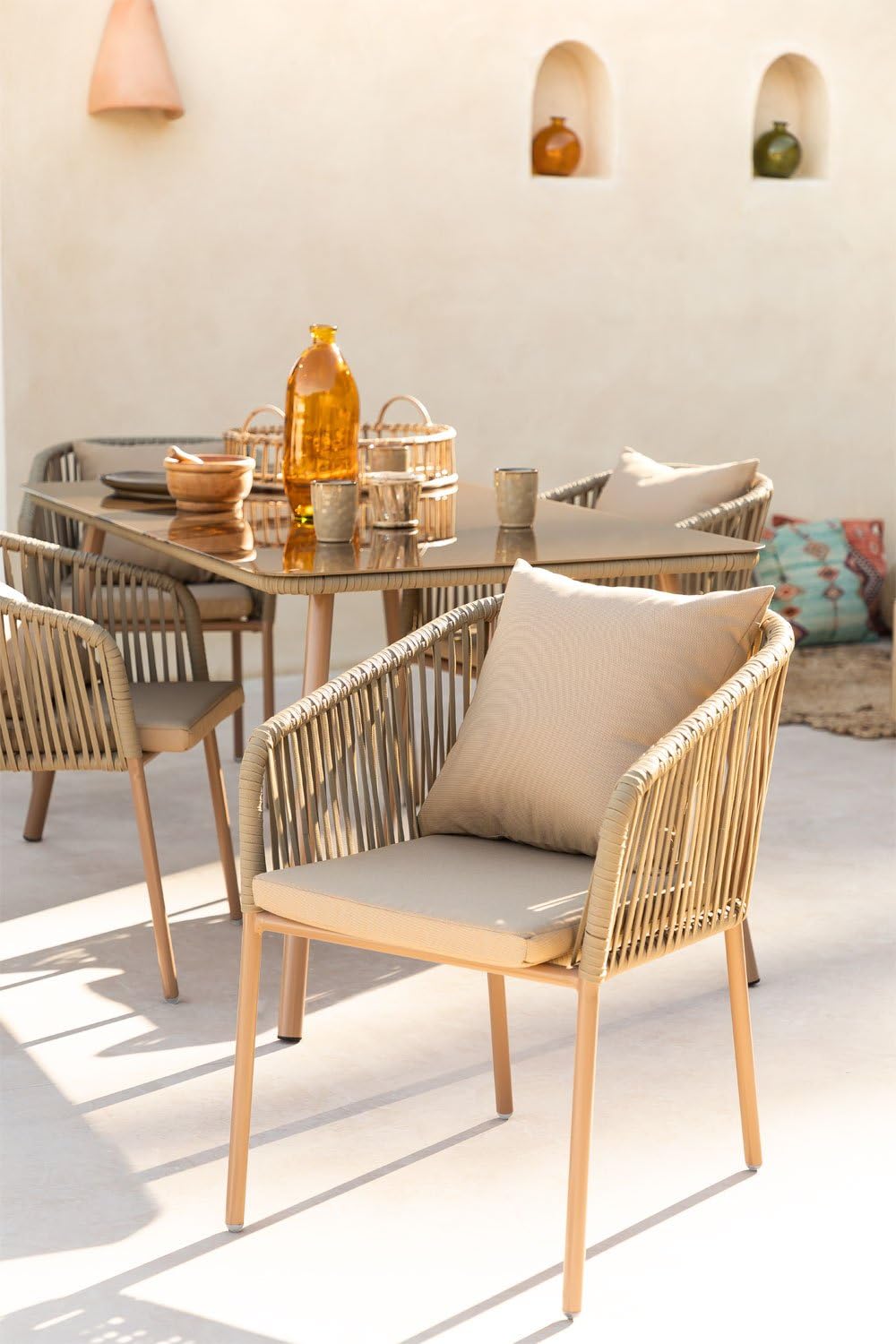 Sklum Arhiza Classic Sedia da Giardino Alluminio con Braccioli