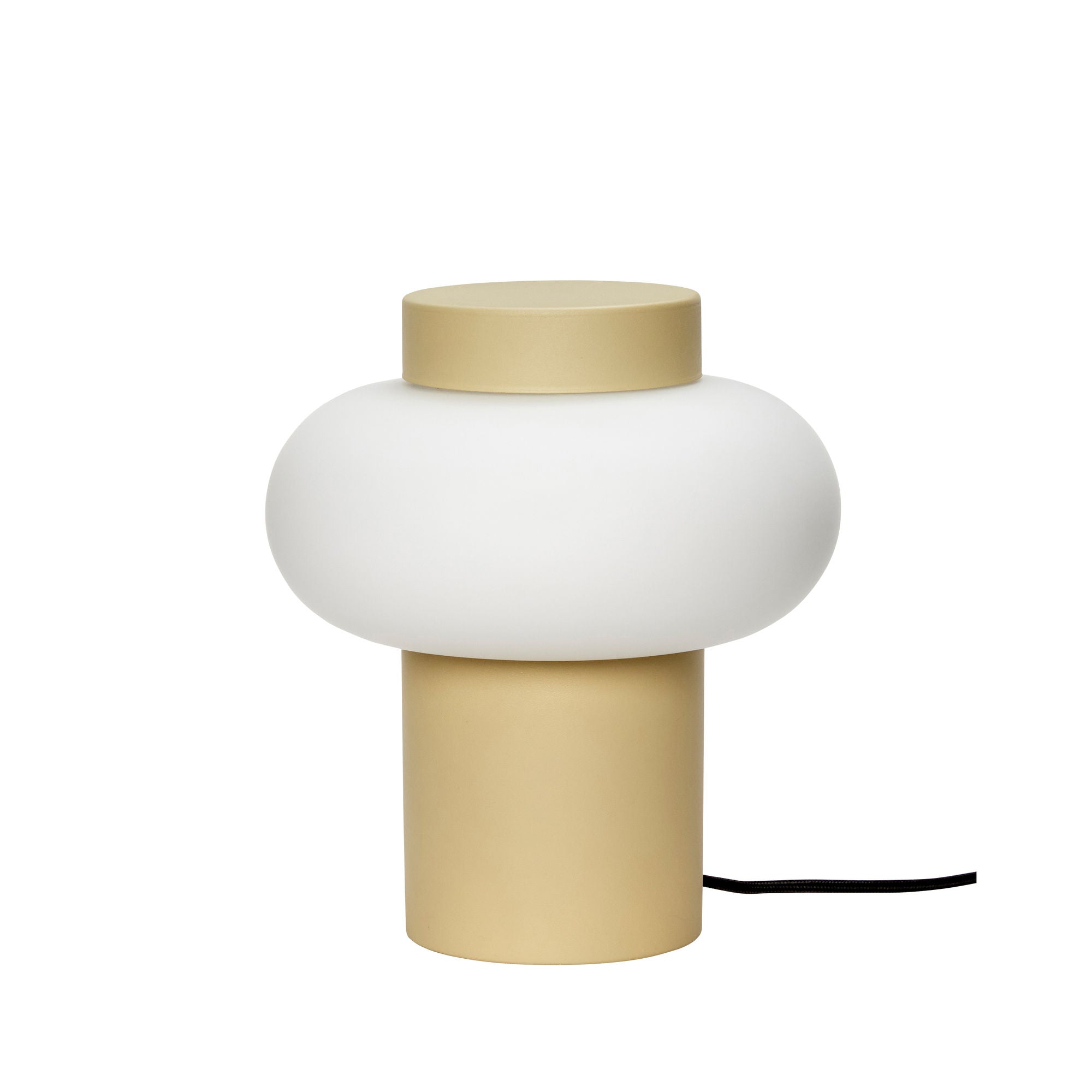 Hübsch Camp lampada tavolo beige vetro E14