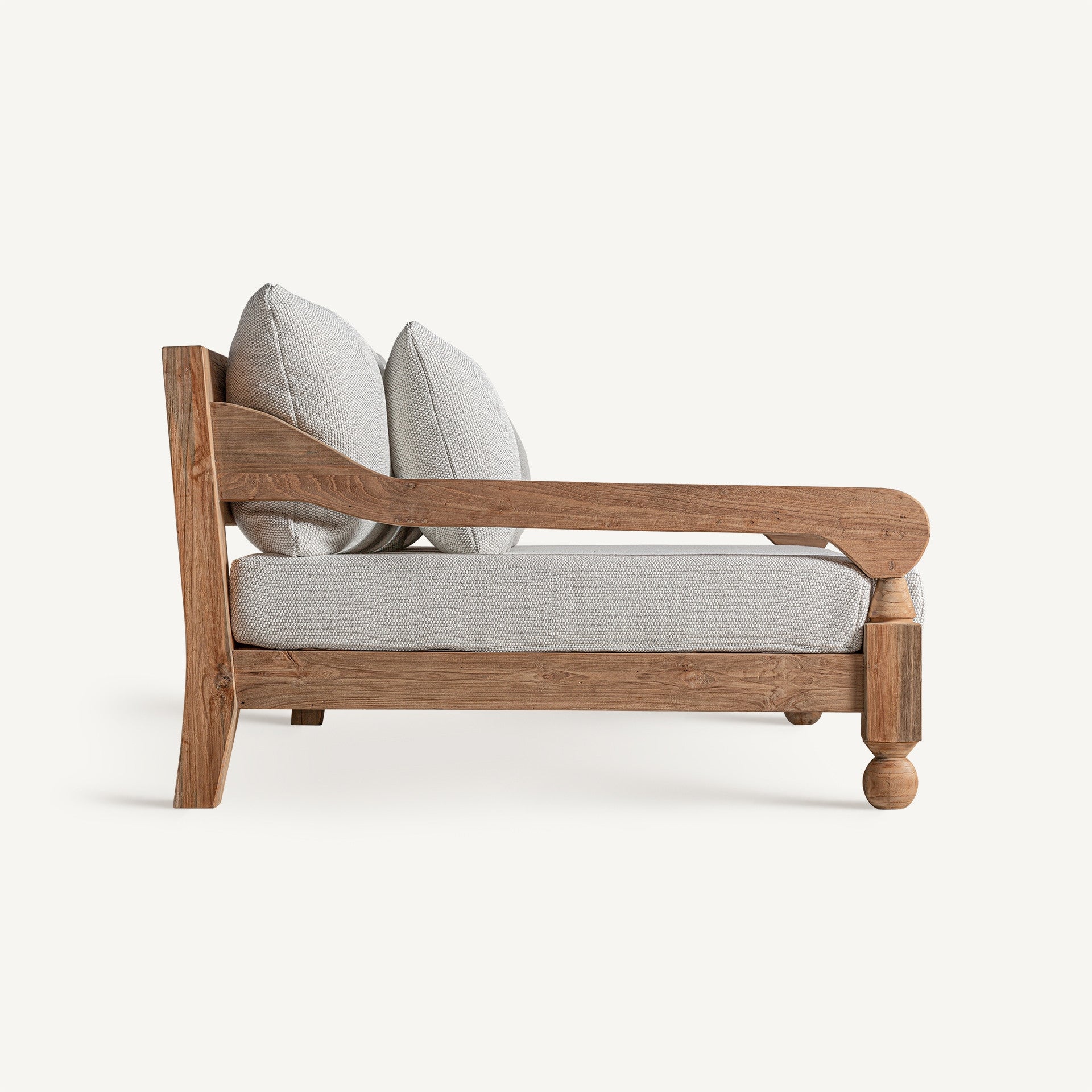 Bambua Jodphur divano in teak riciclato grigio
