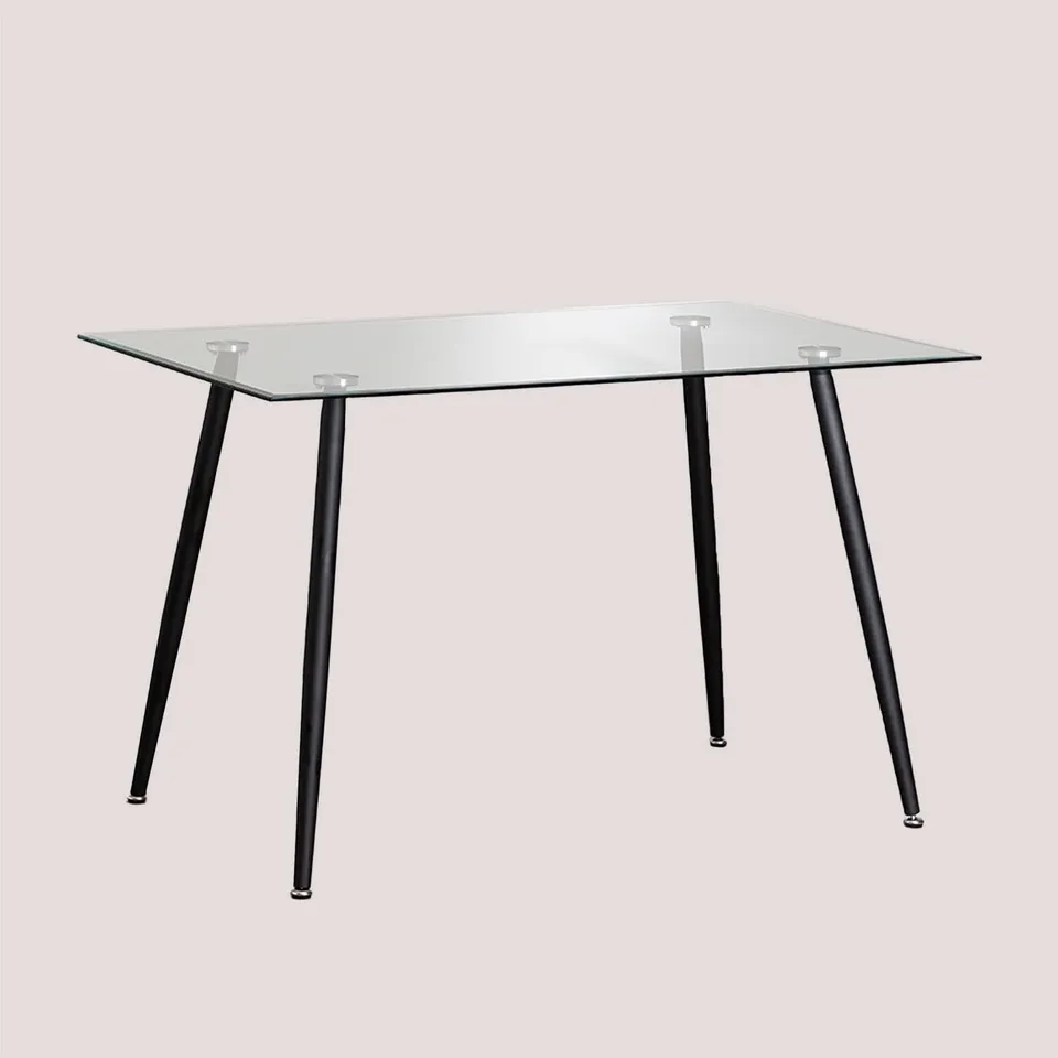 Sklum Lahs tavolo da pranzo in vetro 120x80 cm nero
