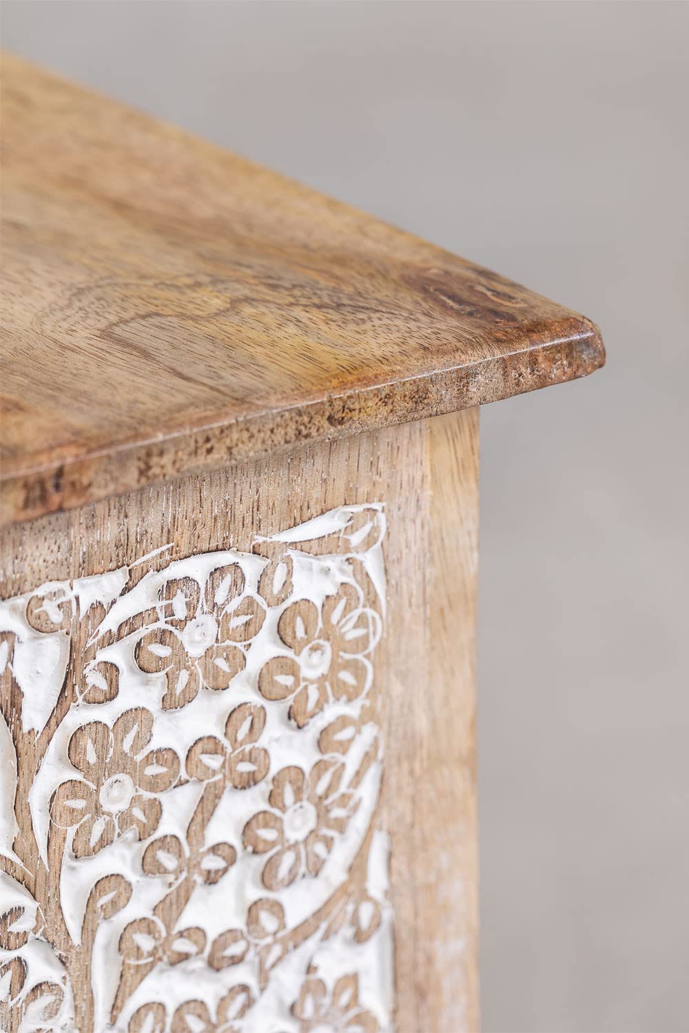 Sklum Limbet Tavolino in Legno di Mango 35,5 cm Boho