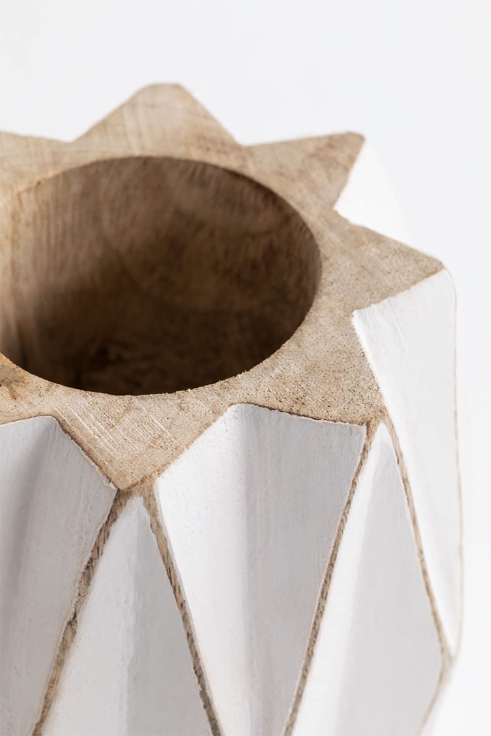 Sklum Moura A vaso in legno di mango intagliato