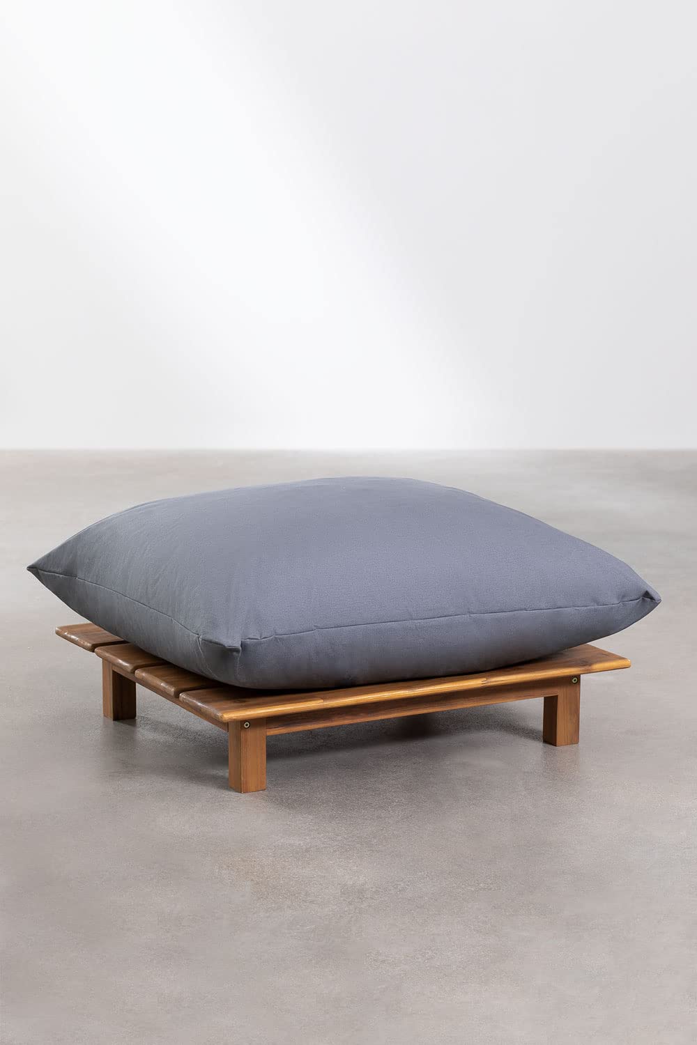 Sklum Brina 2 Pezzi con Pouf Divano in acacia