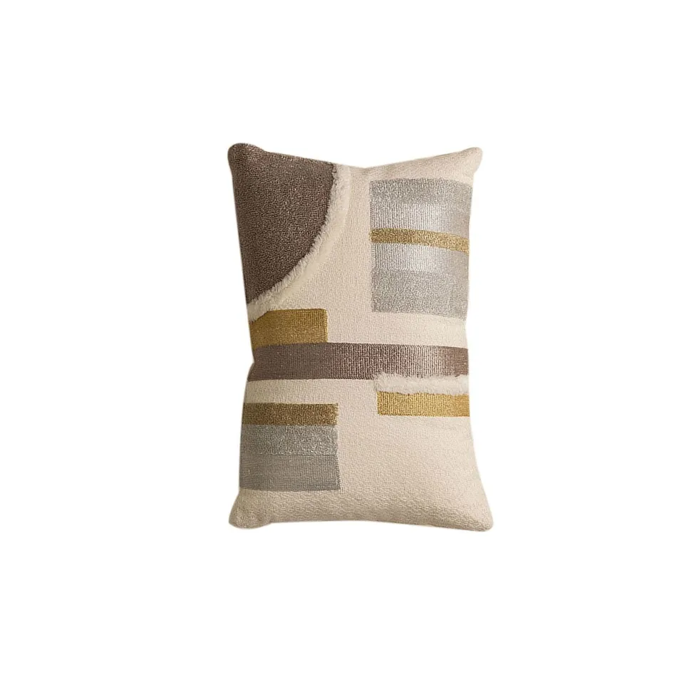 Sklum Aspen cuscino cotone ricamo 30x45 cm geometrico