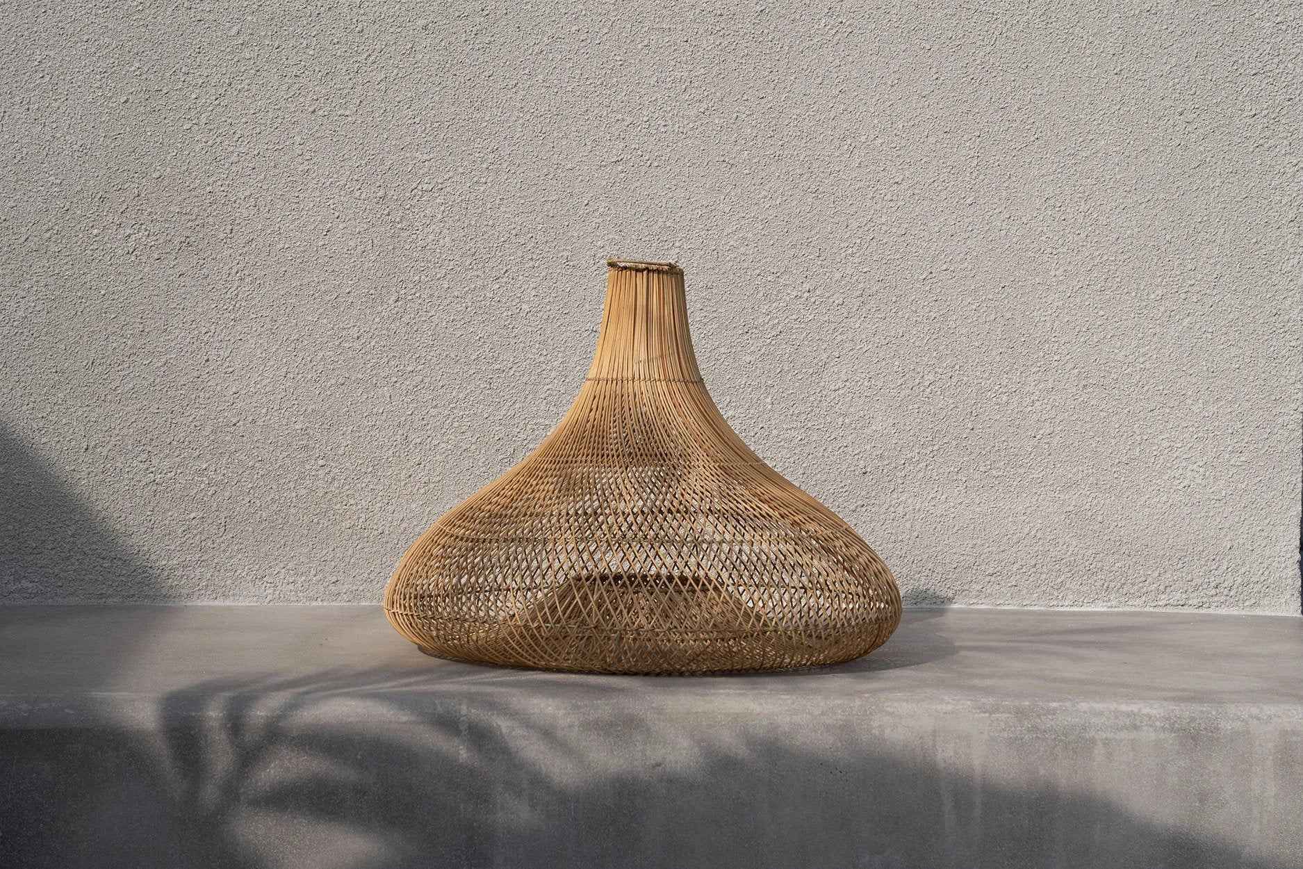 Bambua Shala L lampadario rattan naturale grande