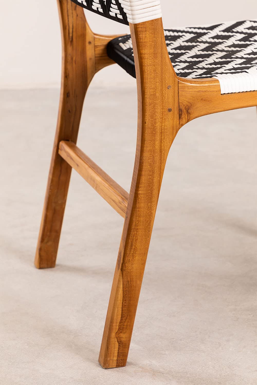 Sklum Vana sedia giardino teak e rattan naturale