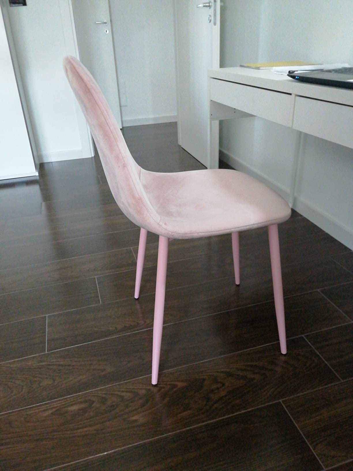 Sklum Glamm Colors sedia da pranzo in velluto verde abete
