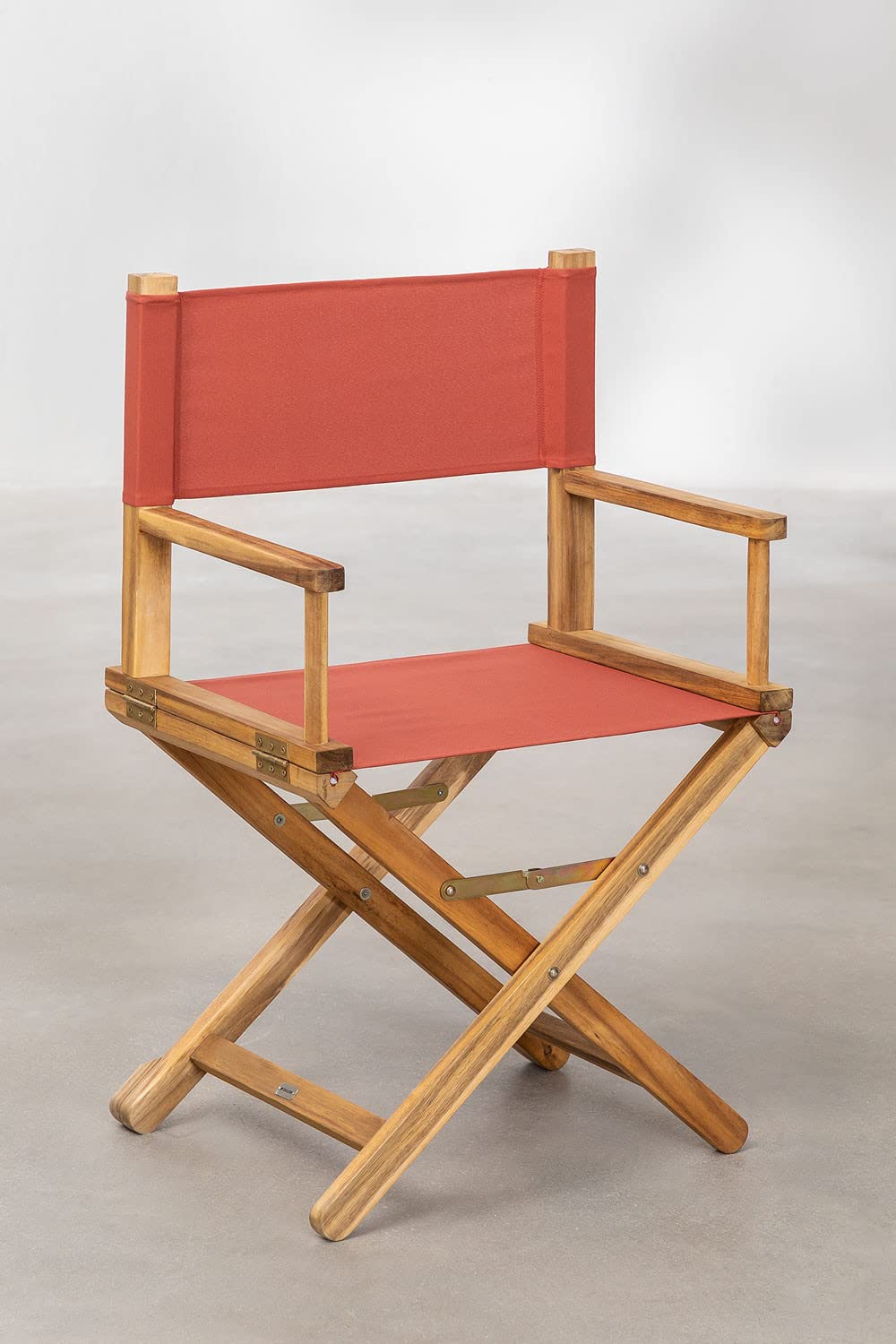 Sklum Ridley Style Sedia Regista Pieghevole Legno Tetto Rosso