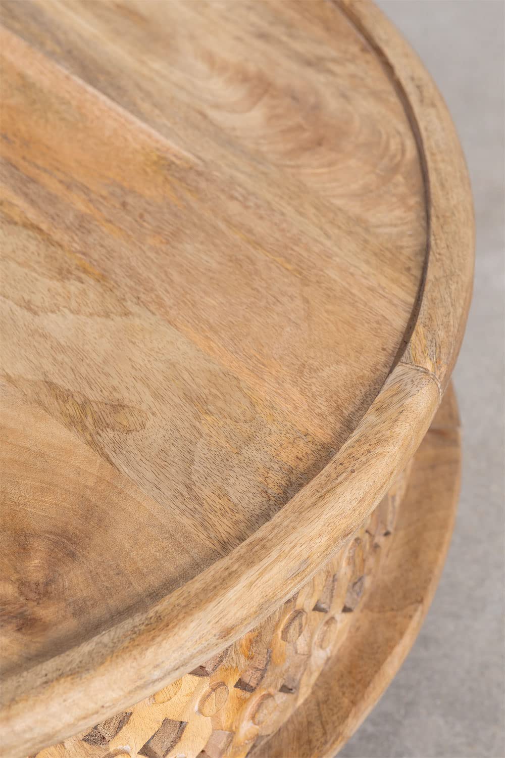 Sklum Riad tavolino caffè legno mango Ø80 boho
