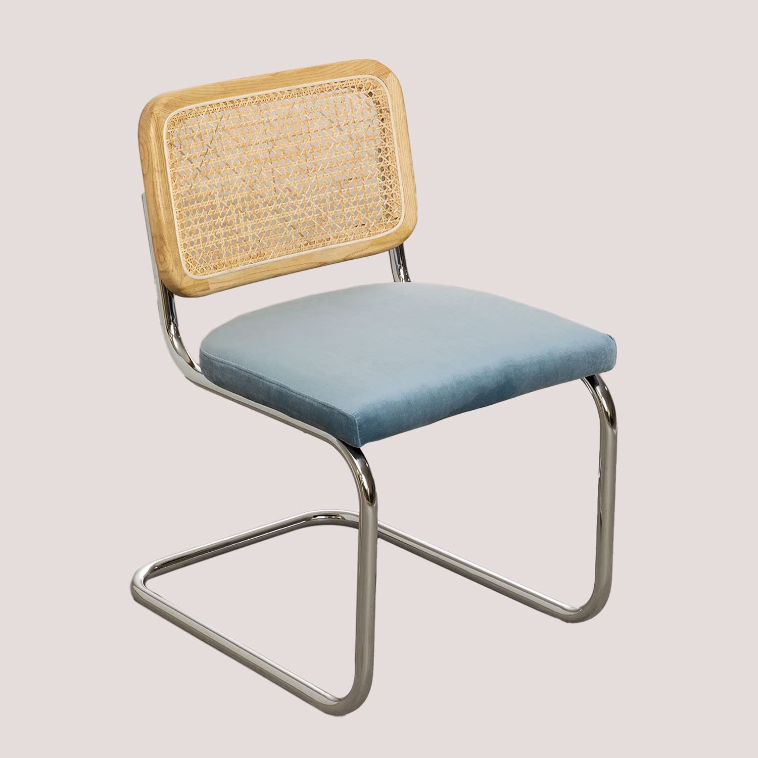 Sklum Tento sedia pranzo velluto vintage blu niagara
