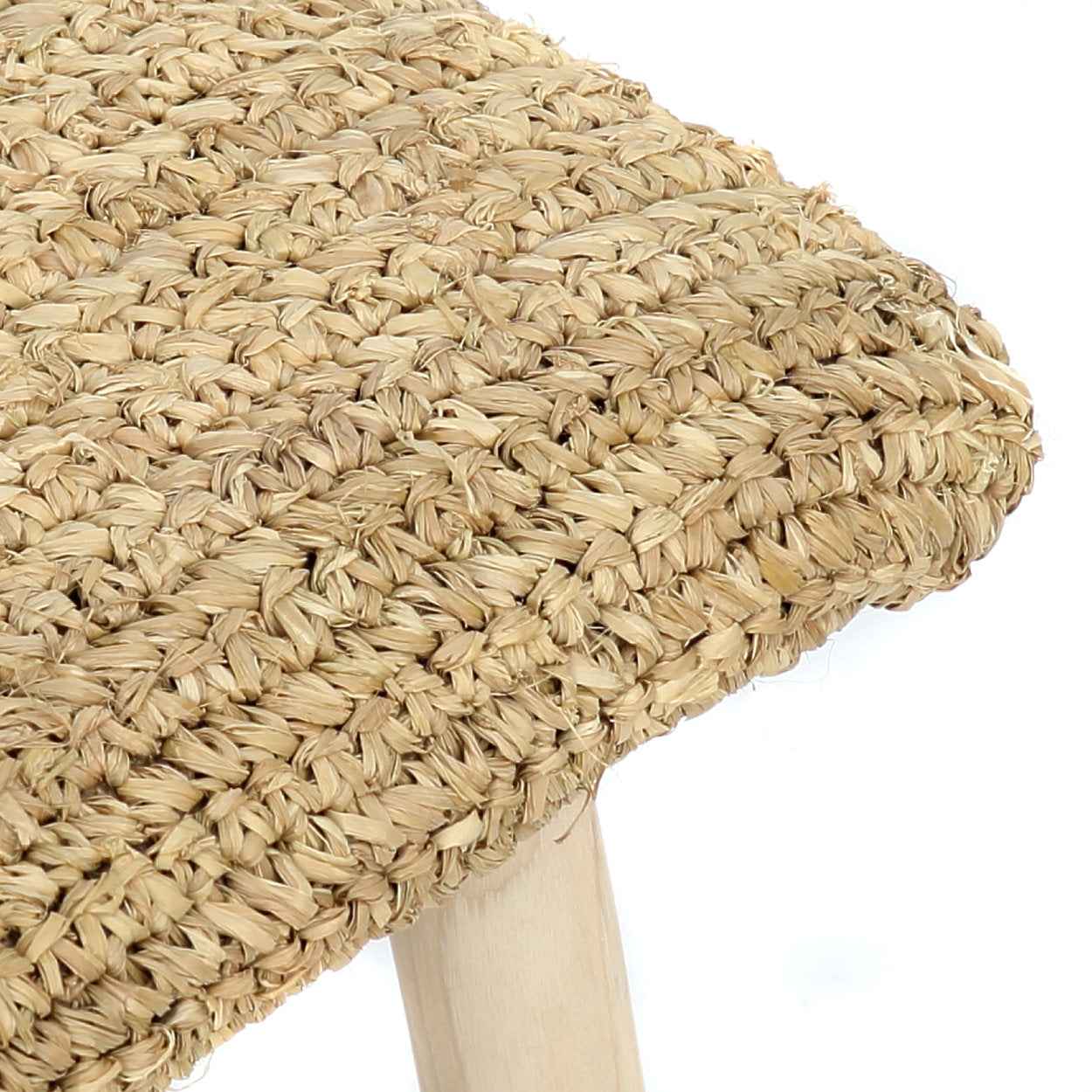 Bambua Raffia panca naturale rafia e teak