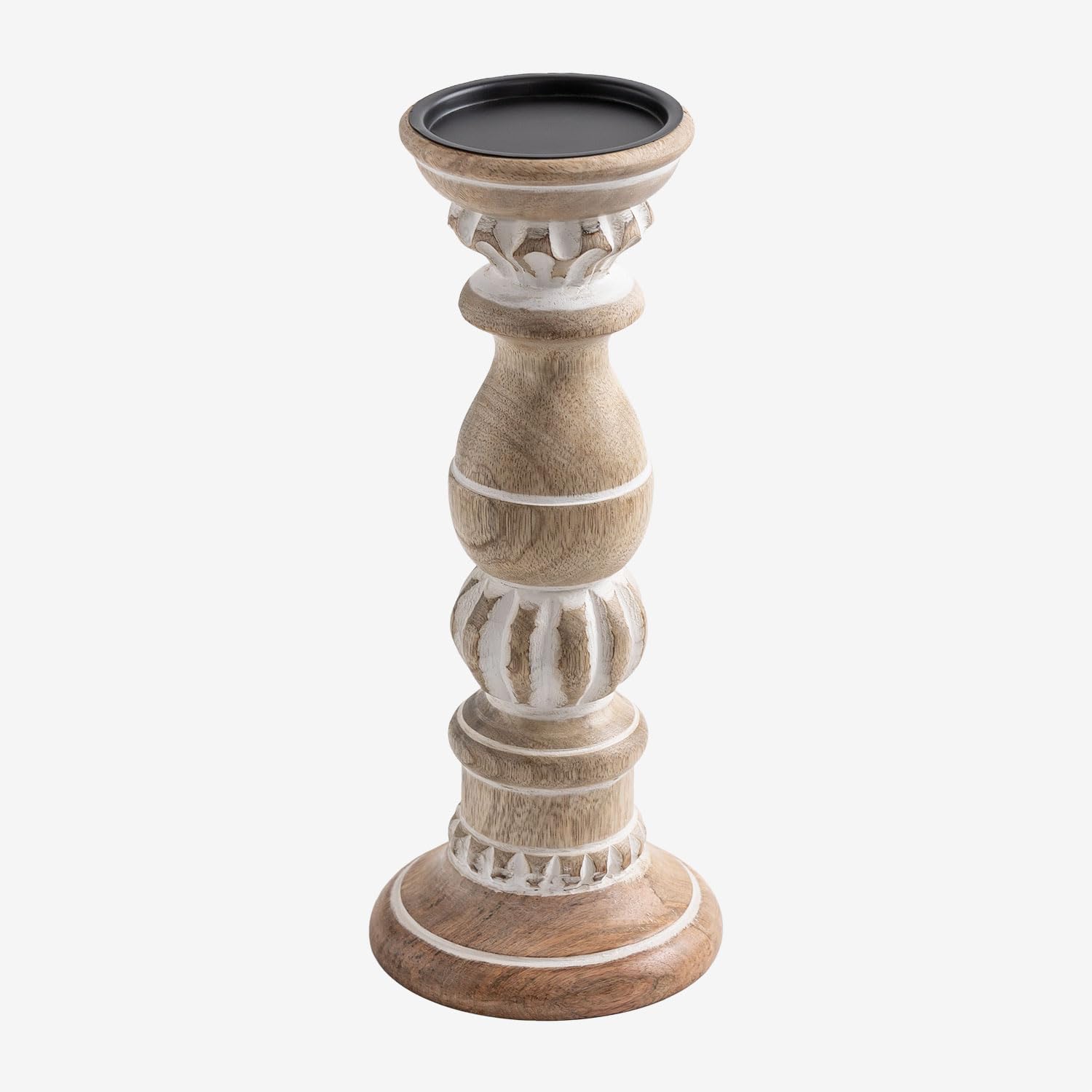 Sklum Taiz Portacandele Legno Mango 31 cm