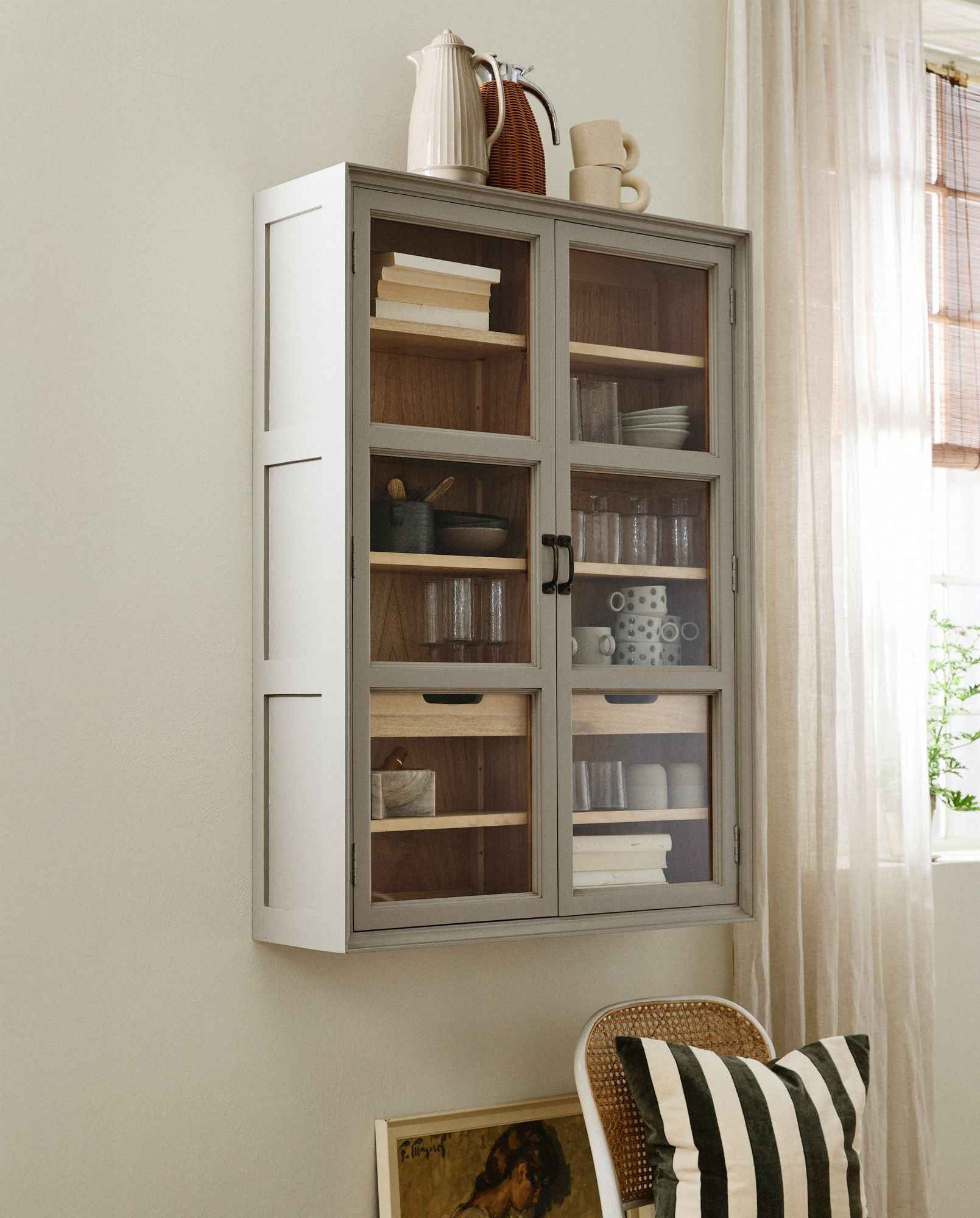Nordal Viva pensile 2 ante in legno grigio
