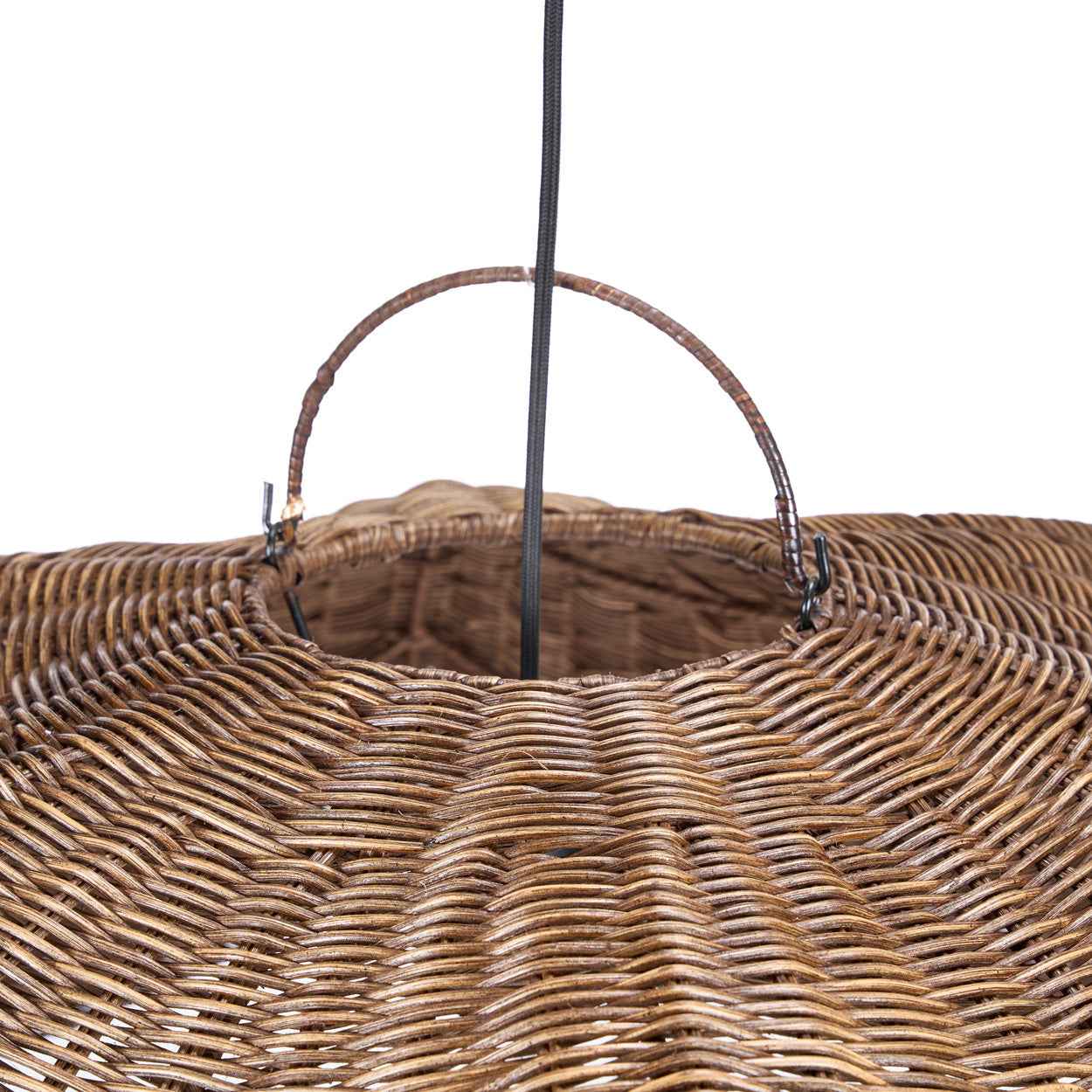 Bambua Wave lampadario rattan noce L
