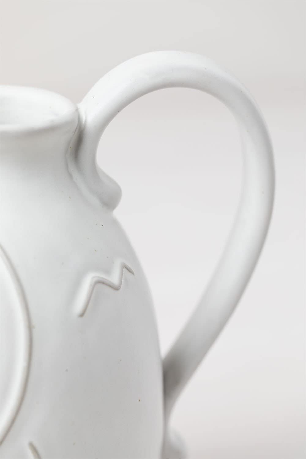 Sklum Aledi Vaso in Ceramica Bianco Antico Viso 21 cm