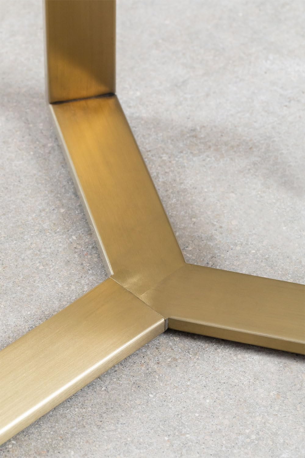 Sklum Amelia consolle vetro e acciaio oro opaco 100 cm