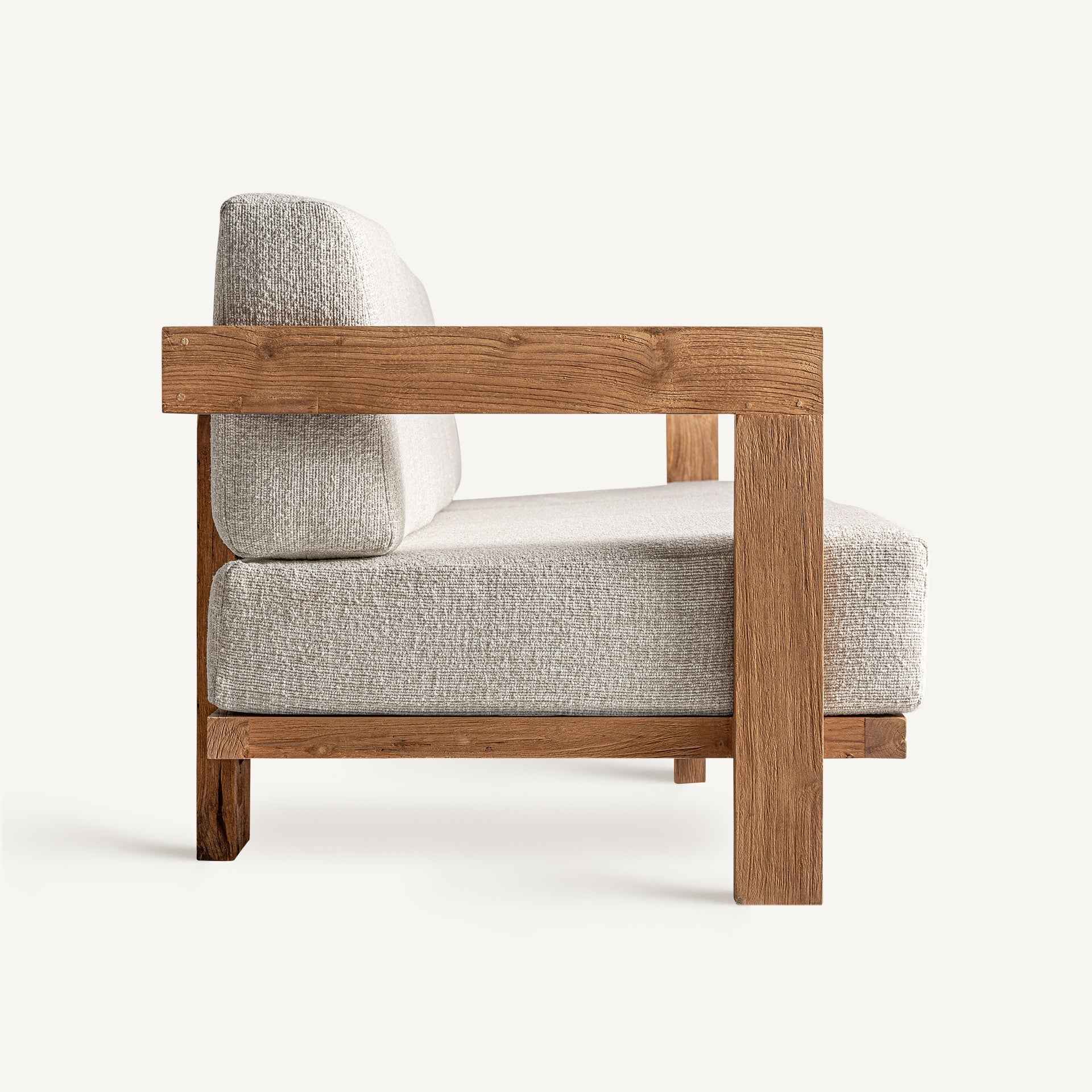 Bambua Testa Divano da Esterno 3 Posti Teak