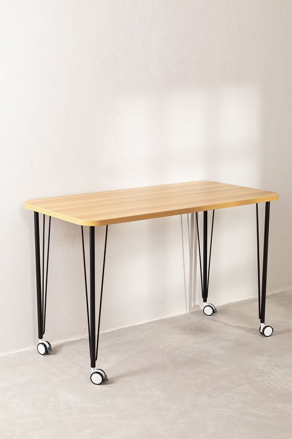 Sklum Nâpe Scrivania con Ruote Nero 120 cm