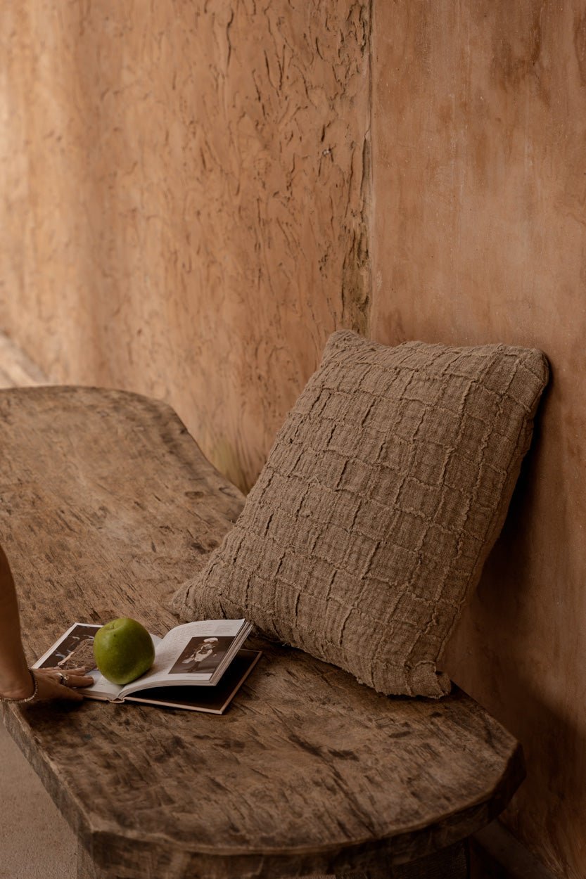 Bambua Linen Damier federa in lino naturale