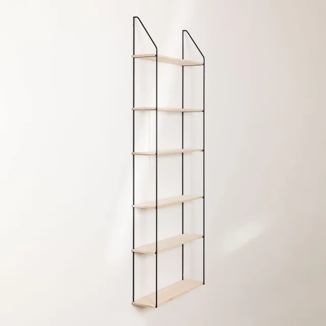 Sklum Arison Scaffale a Muro Legno e Ferro 65x17 cm