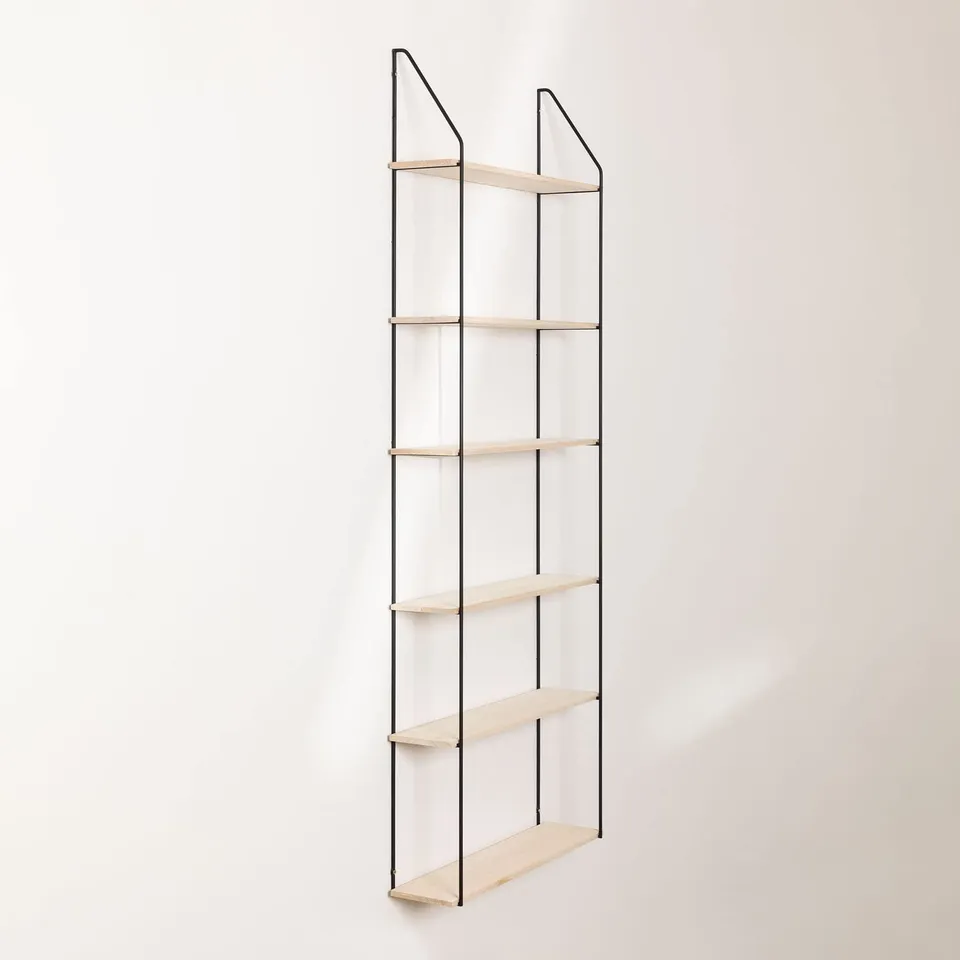 Sklum Arison Scaffale a Muro Legno e Ferro 65x17 cm