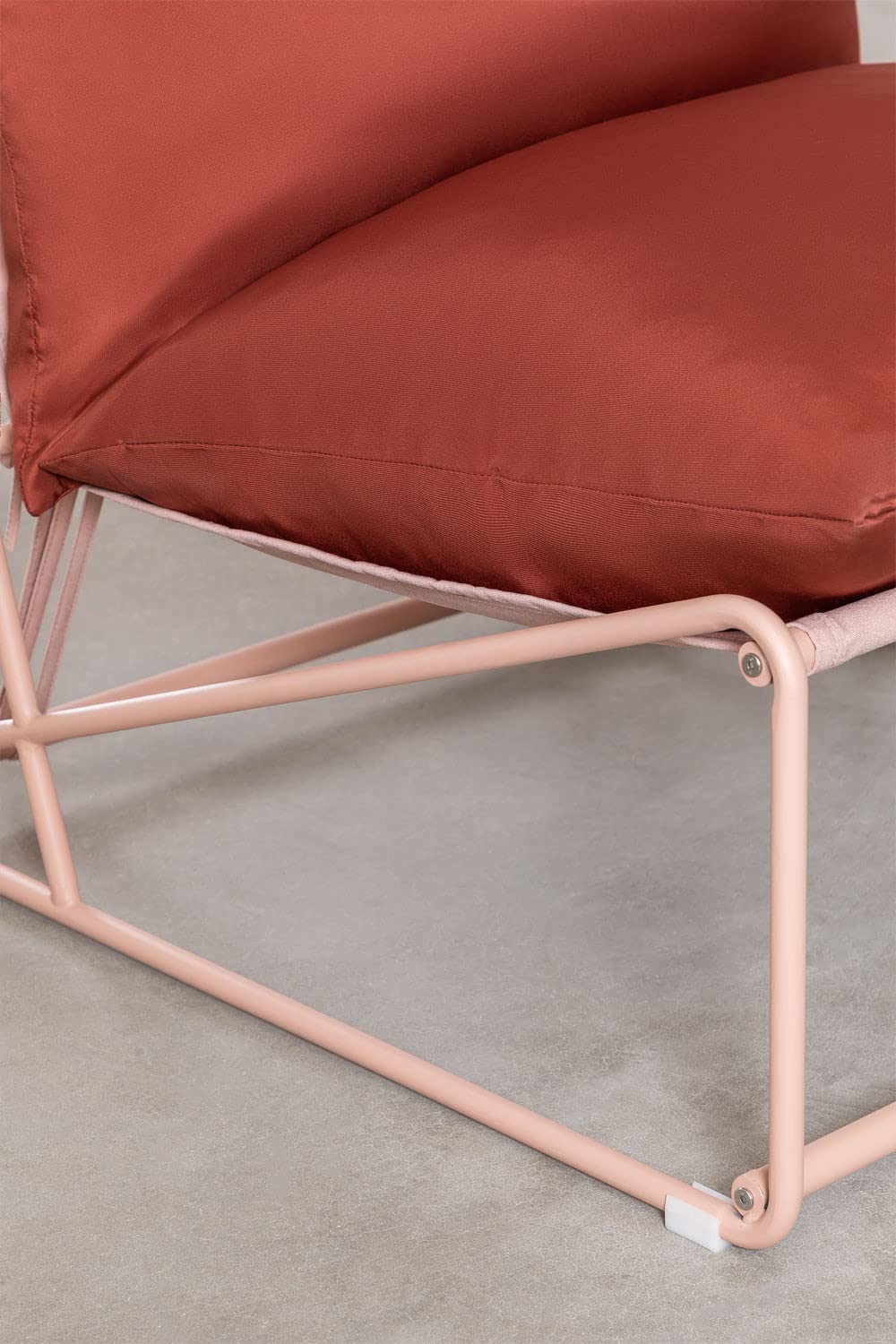 Sklum Amaro Style poltrona da giardino rosso mattone rosa cipria
