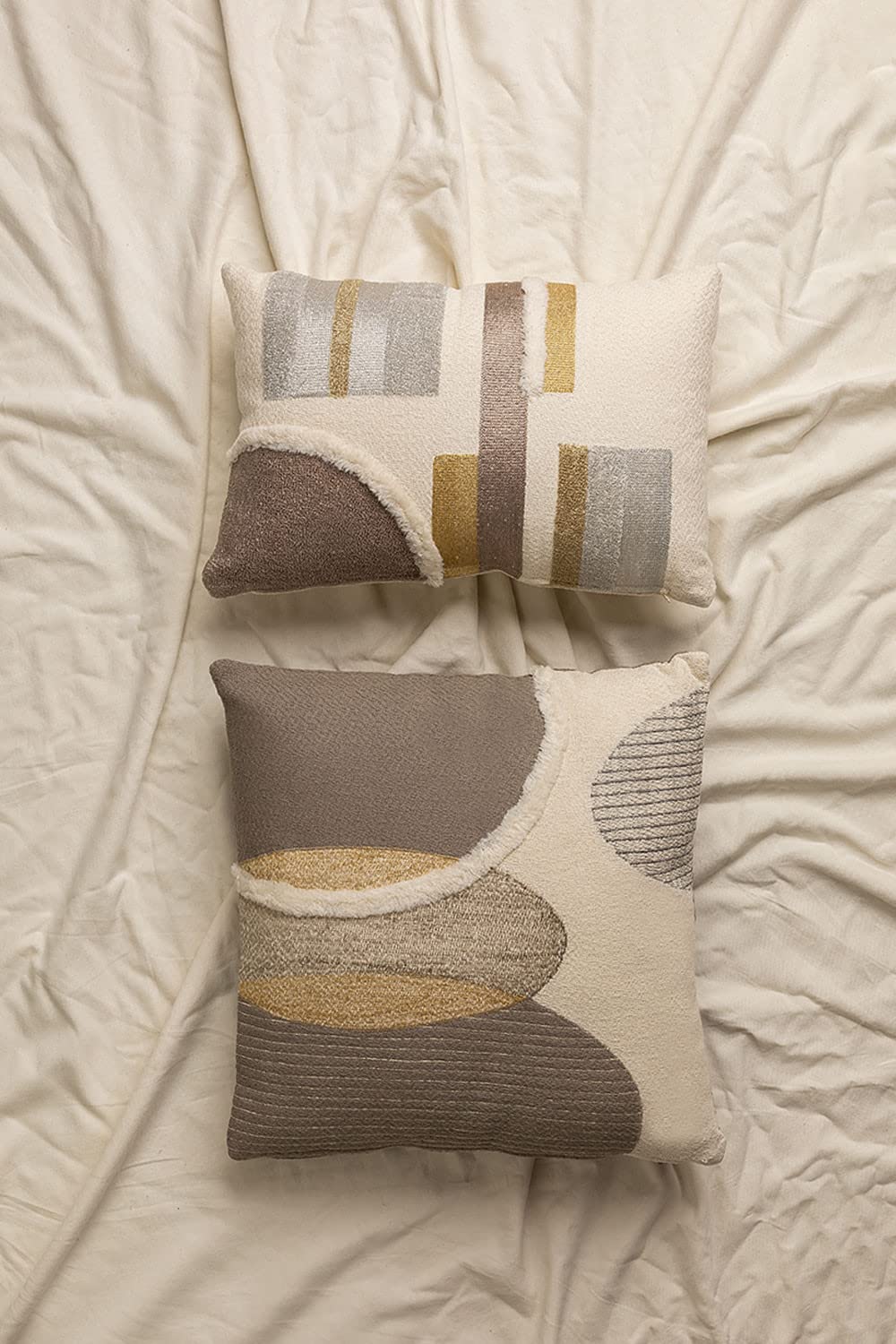 Sklum Aspen cuscino cotone ricamo 30x45 cm geometrico