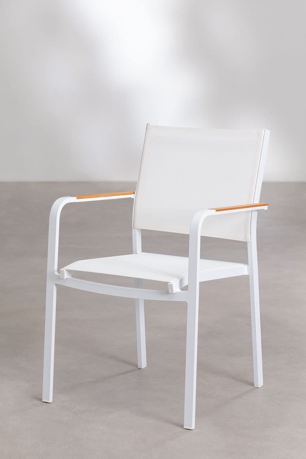 Sklum Archer 6 Sedie Giardino Impilabili Alluminio Bianche