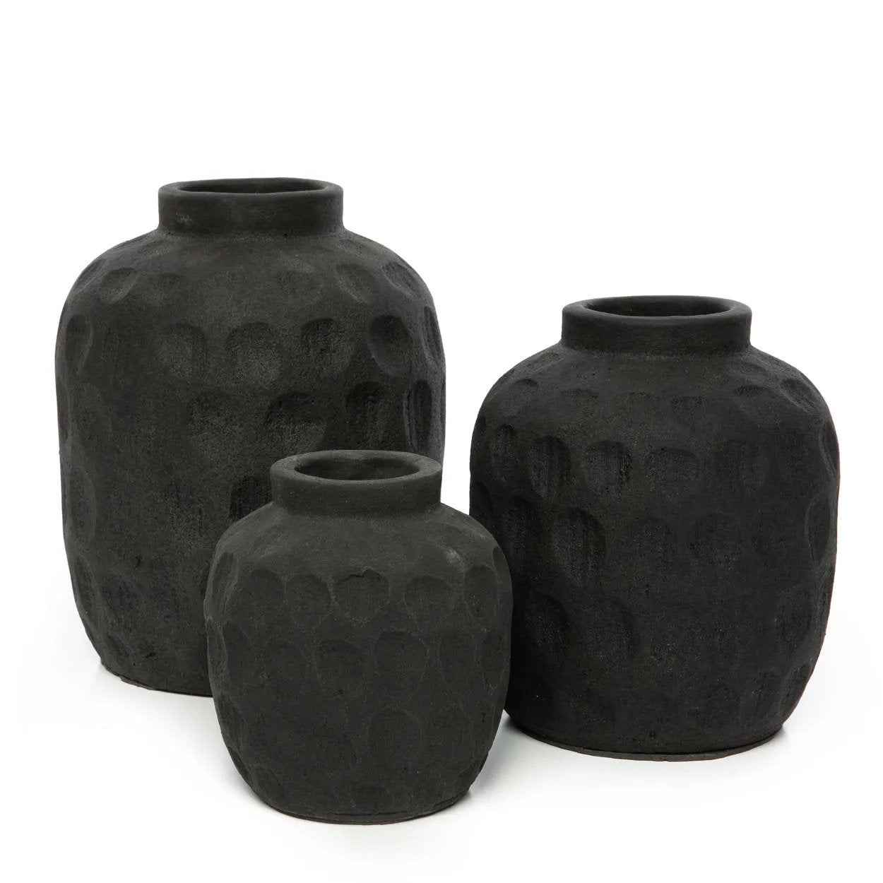Bambua Trendy vaso terracotta nero M