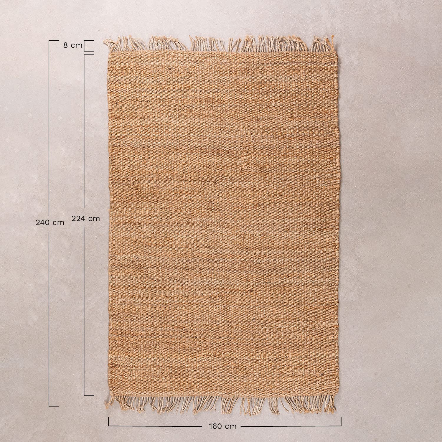 Sklum Calmah 240x160 cm tappeto in canapa naturale