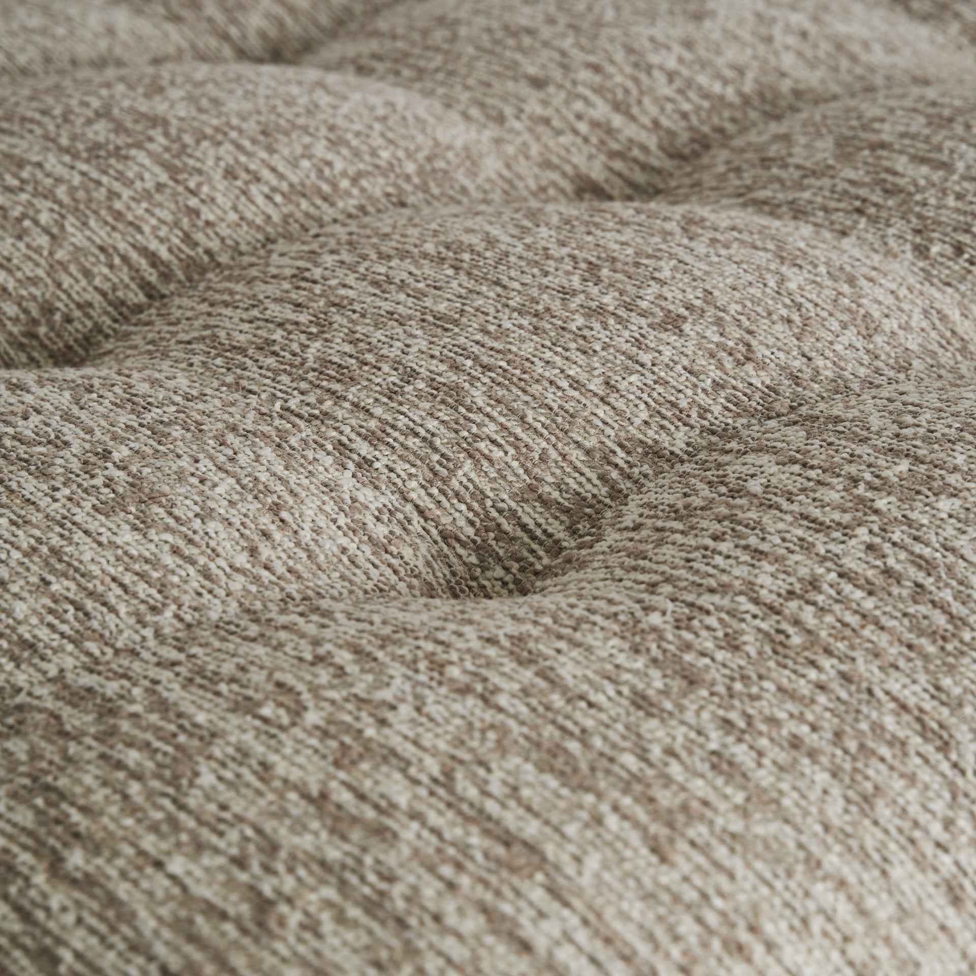 Bambua Vittel Pouf Beige in Tessuto e Pino