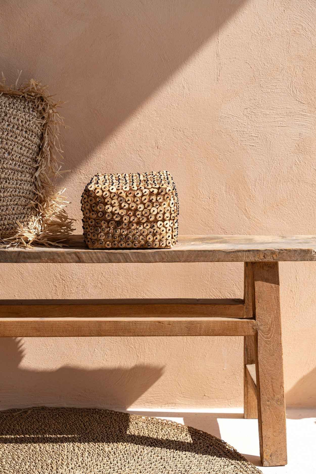 Bambua Coconut Shell cesto naturale M marrone
