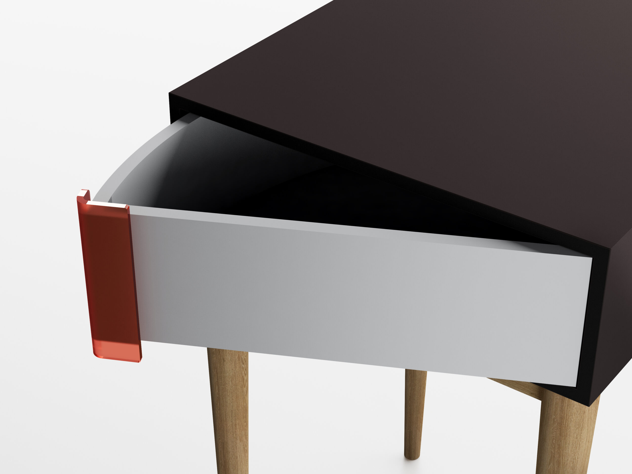 Colé A-line tavolino cassetto rovere