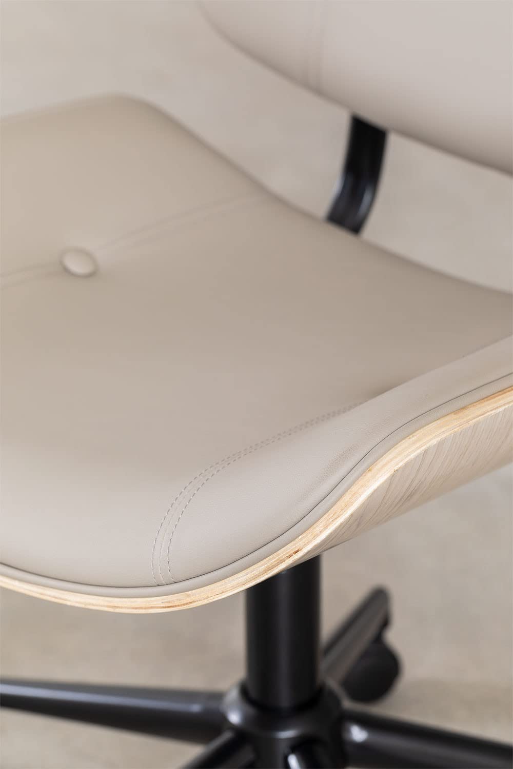 Sklum Amiel sedia ufficio similpelle grigio talpa