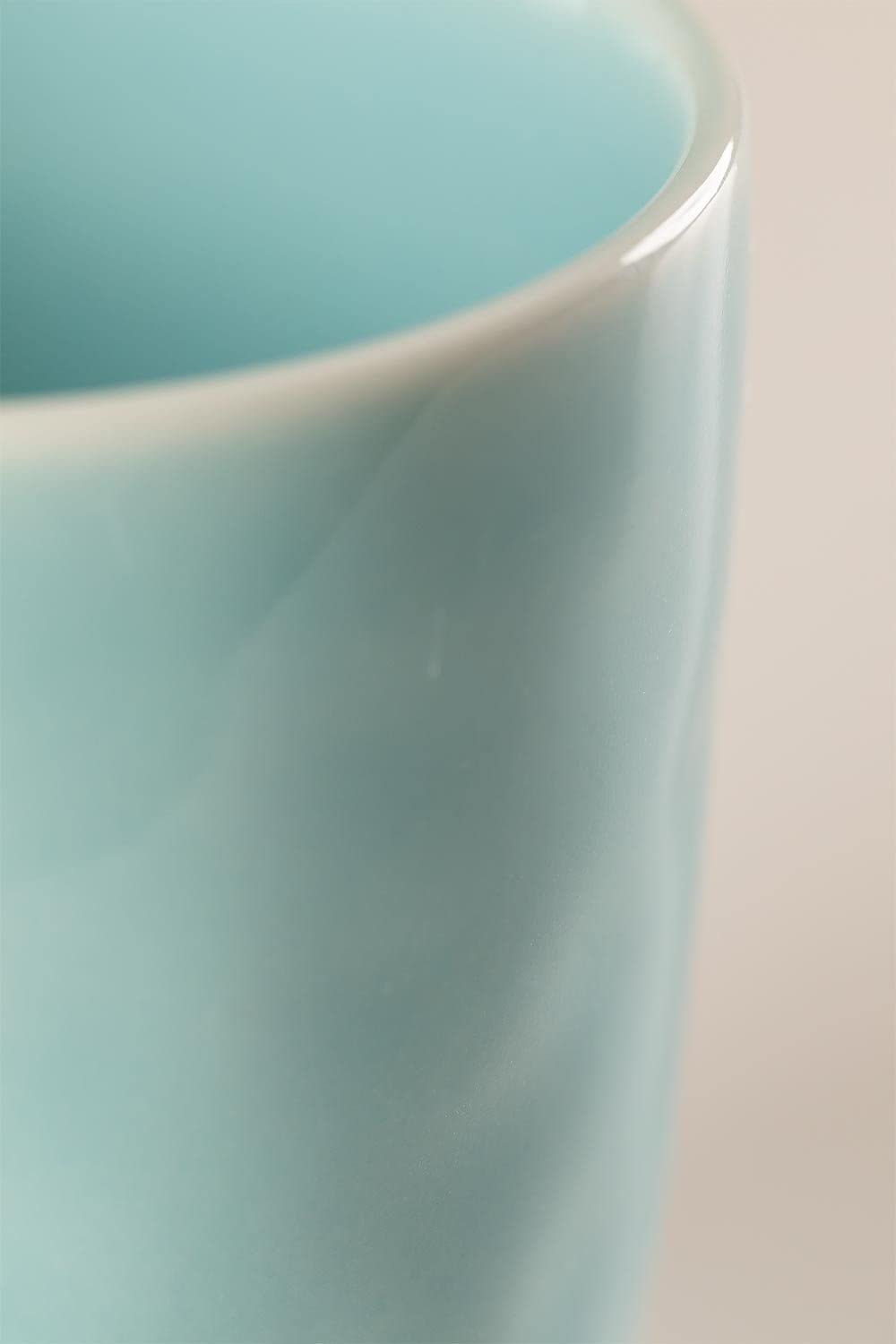 Sklum Biöh Bicchieri 35 cl Blu Isola Paradiso Porcellana 4 Pezzi