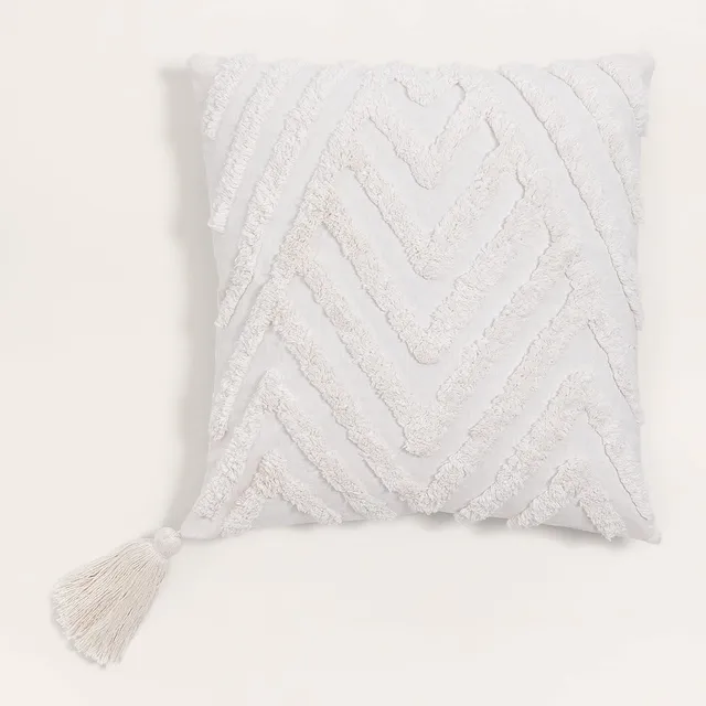 Sklum Nidia Cuscino Quadrato Cotone 45x45 Bianco