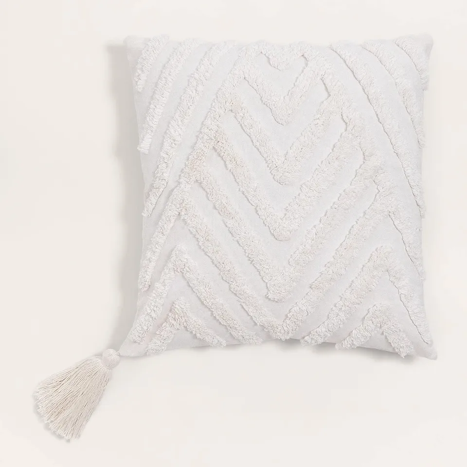 Sklum Nidia Cuscino Quadrato Cotone 45x45 Bianco