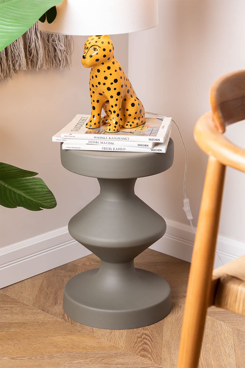 Sklum Zhou tavolino rotondo in metallo 31 cm grigio
