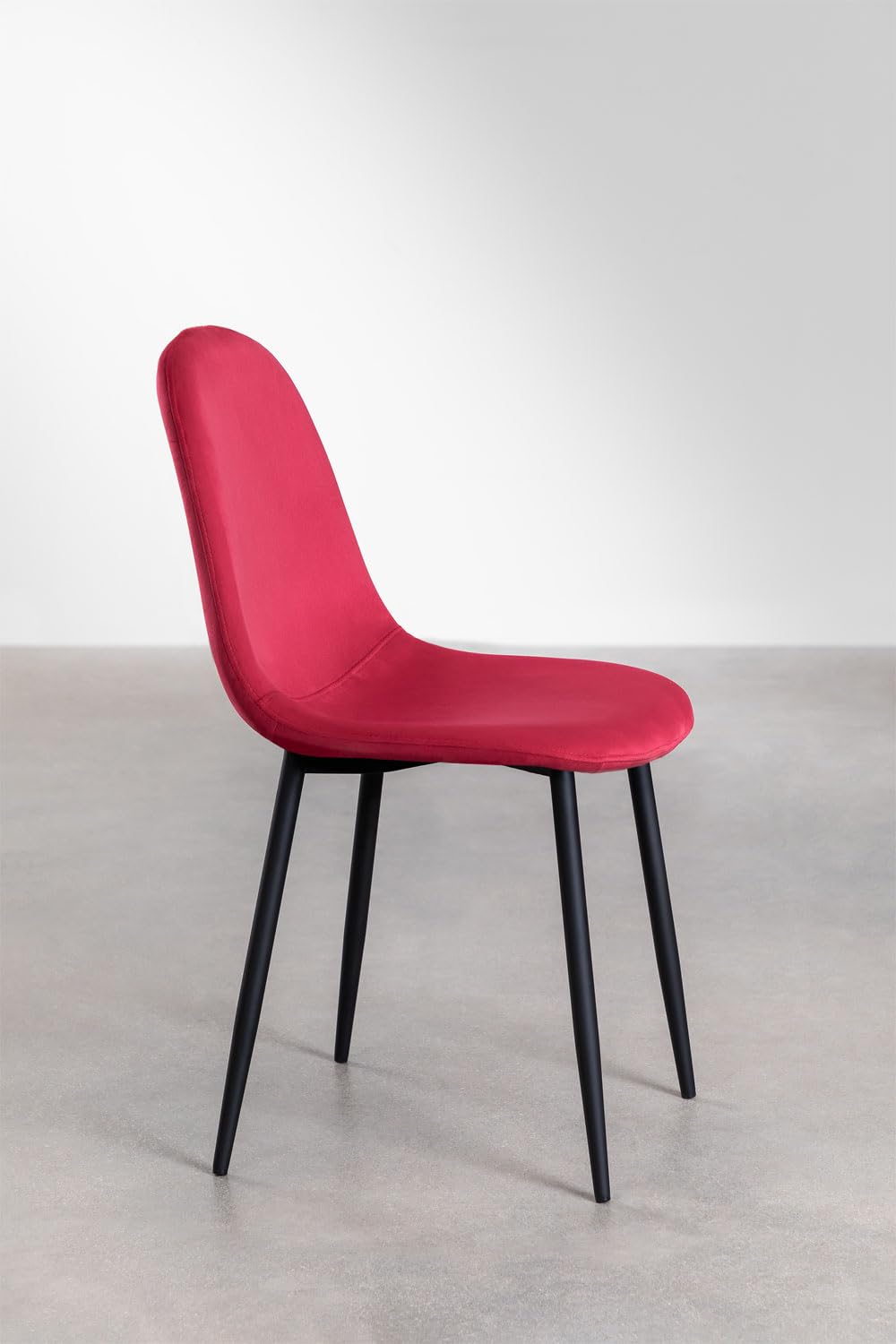 Sklum Glamm Set 4 Sedie da Pranzo in Velluto Nero