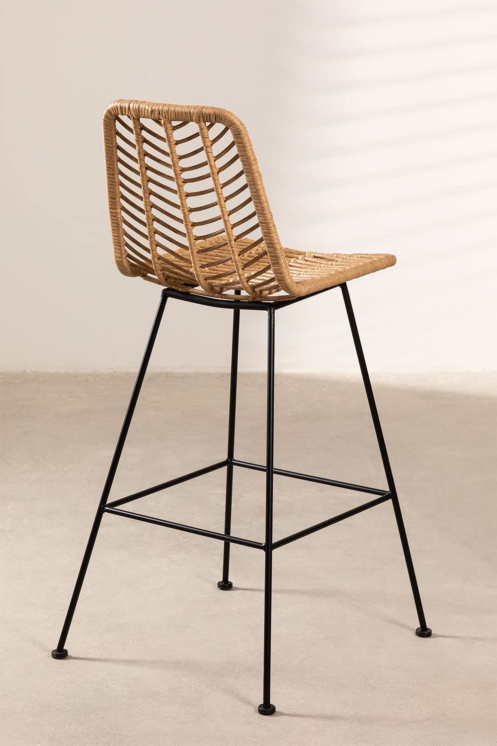 Sklum Gouda sgabello rattan naturale 75 cm