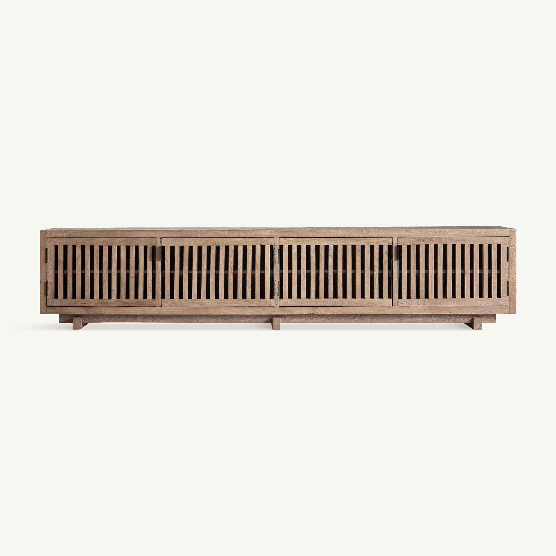 Bambua Gàbia mobile TV legno mango basso