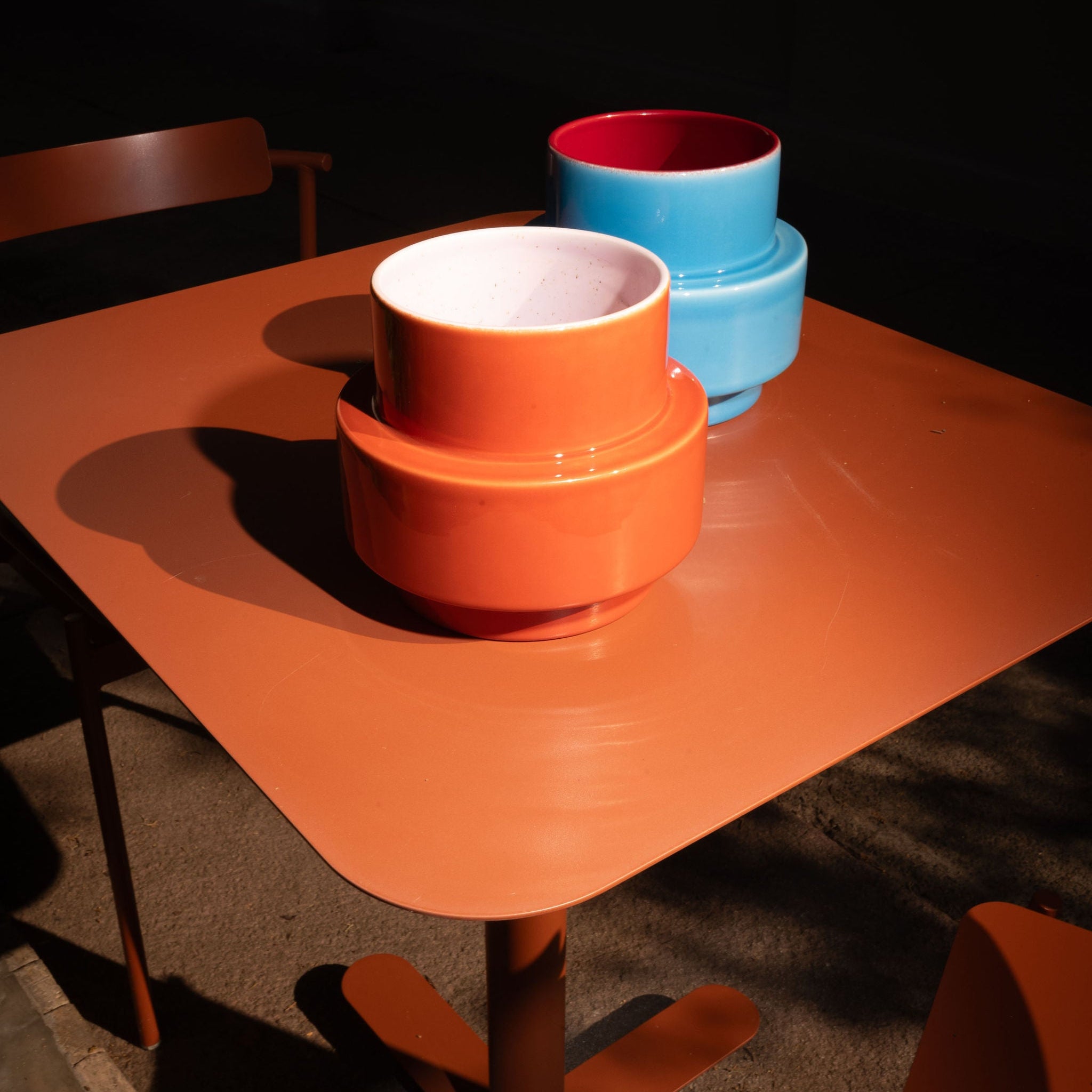 Acapulco Design Los Floreros Cenote vaso ceramica arancione
