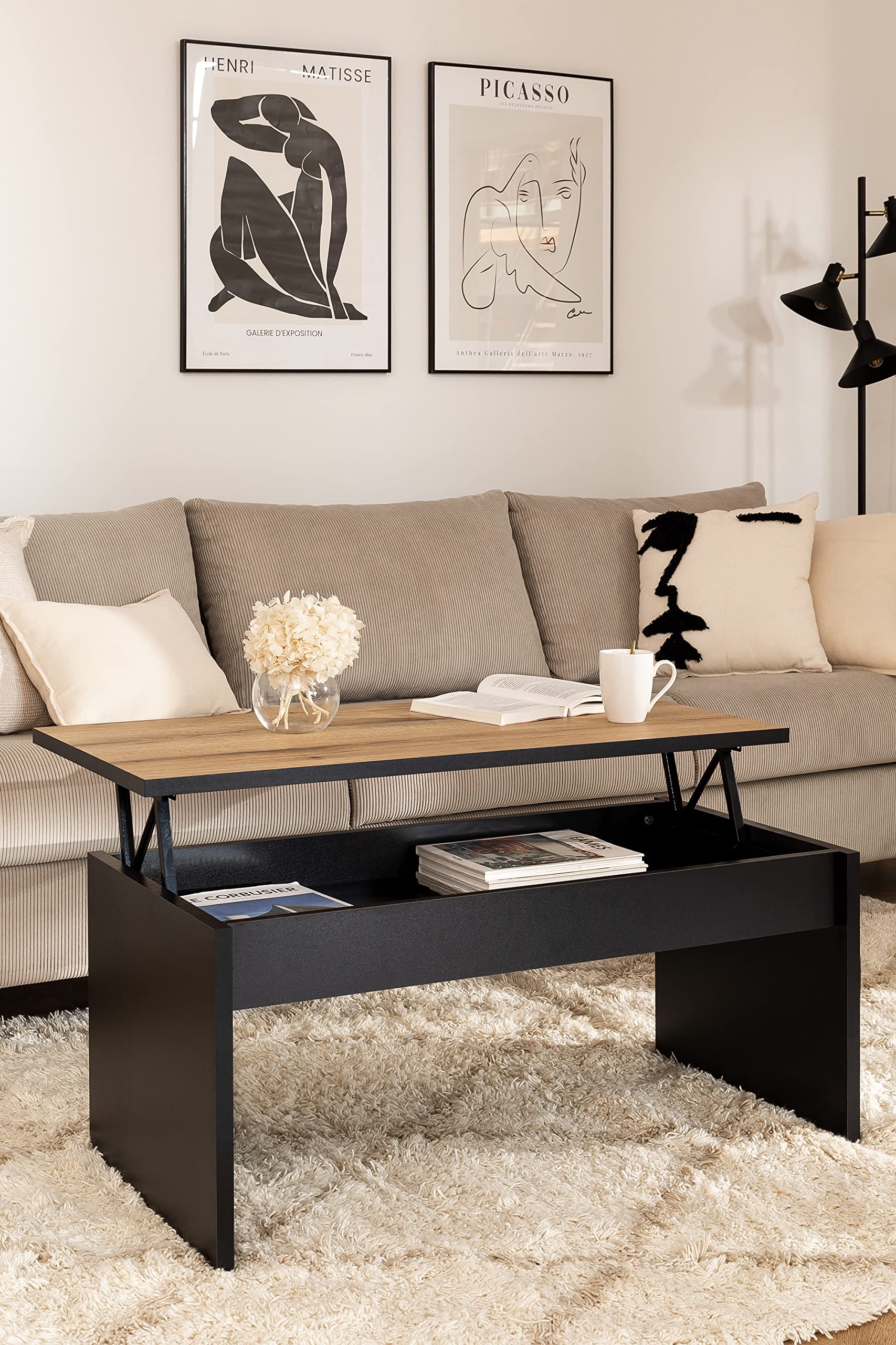 Sklum Naudaf tavolino sollevabile rovere rustico 100 cm