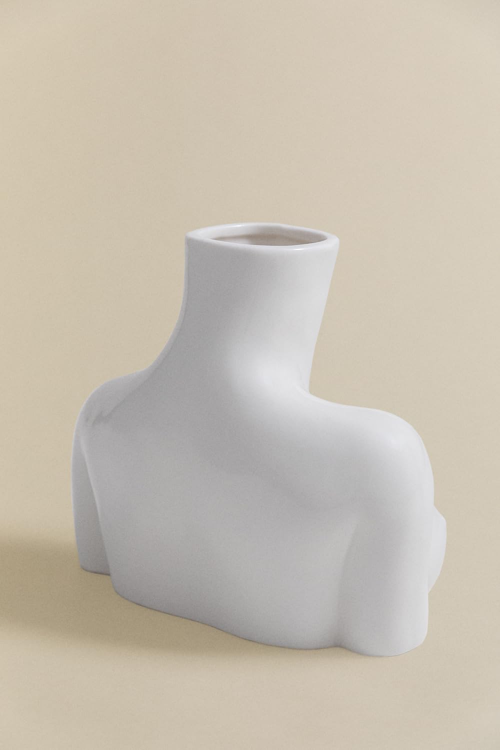 Sklum Aleska vaso in ceramica bianco forma busto