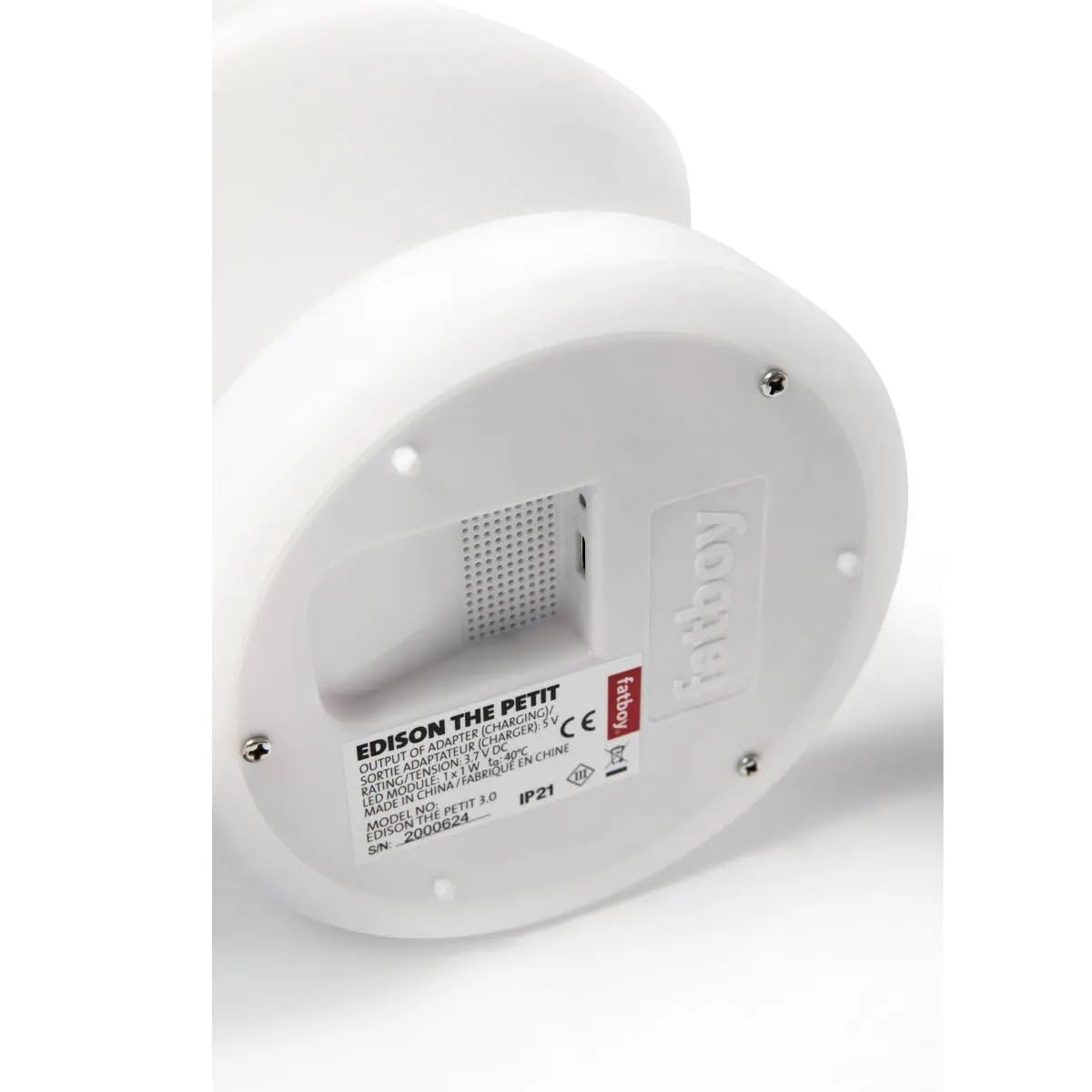 Fatboy Edison Petit Lampada da Tavolo LED Bianca Ricaricabile
