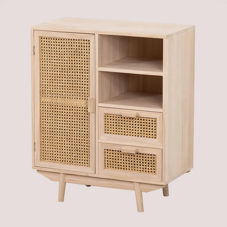 Sklum Ralik credenza legno paulownia con cassetti