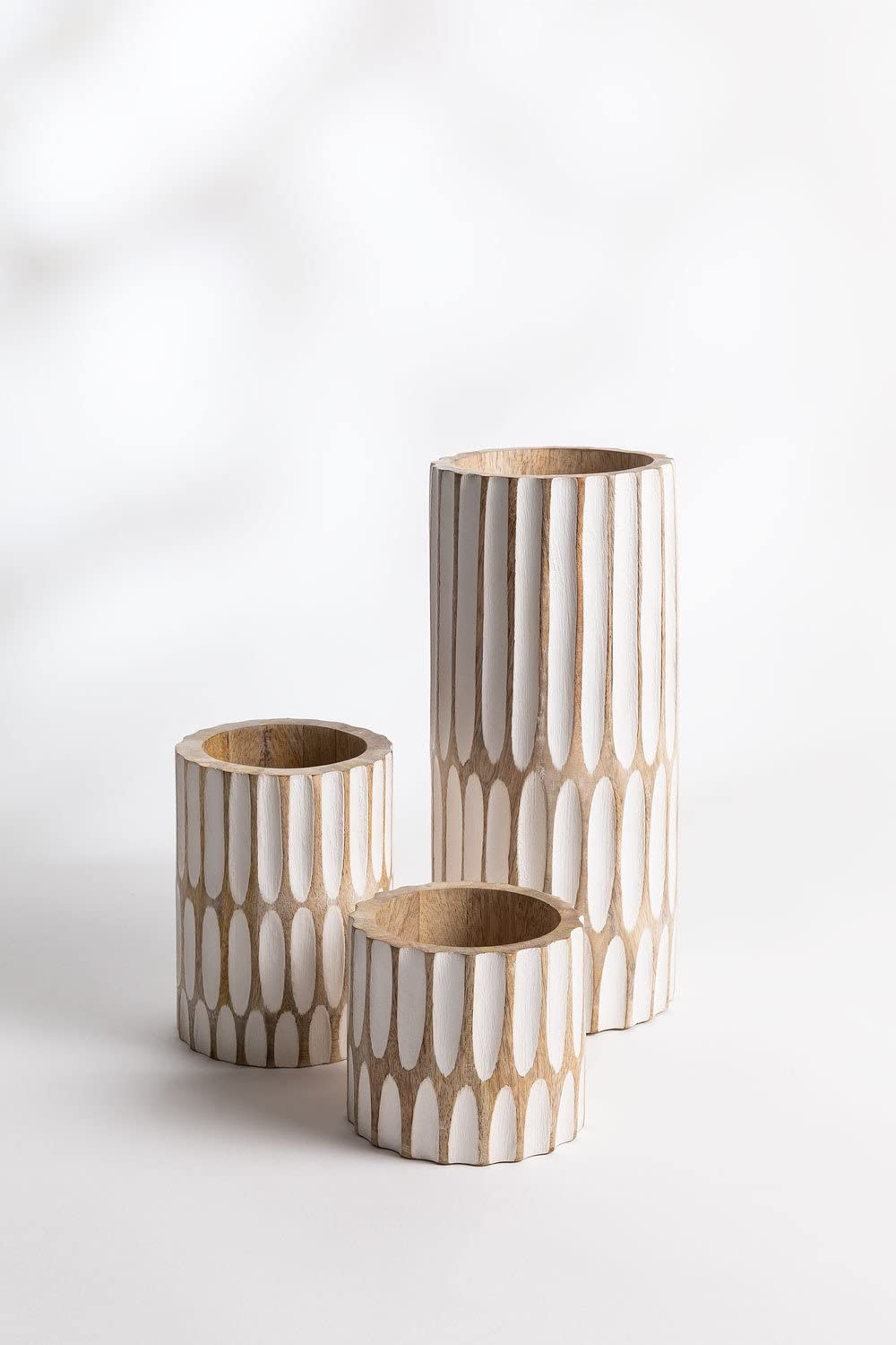 Sklum Dordon 15 cm vaso in legno di mango basso