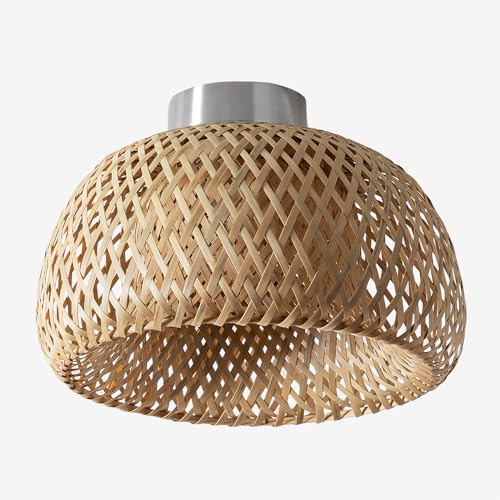 Sklum Taumper plafoniera bambù Ø30 cm marrone